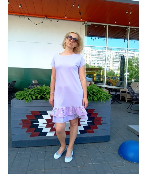Платье-футболка лаванда