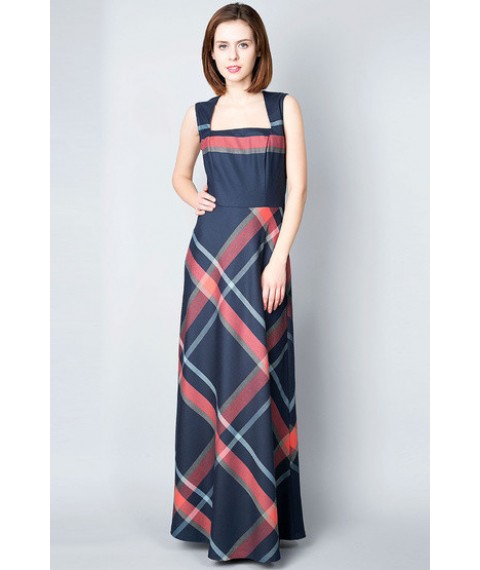 Long maxi sundress in check