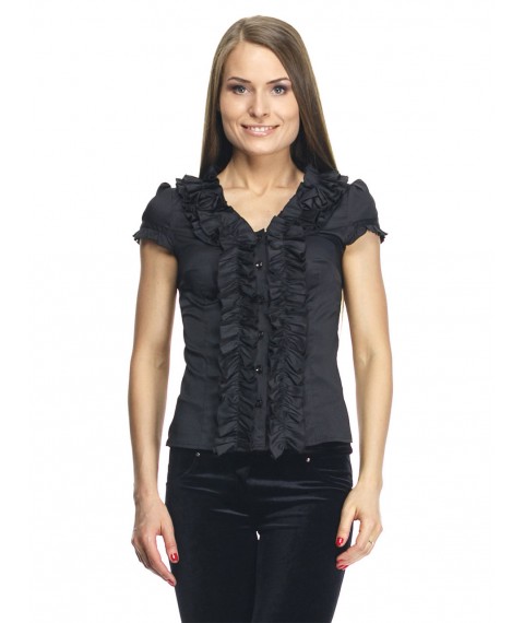 Black blouse "roses"