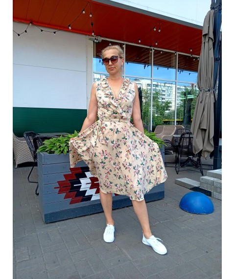 Midi dress with ruffle