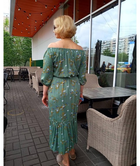 Midi dress with elastic