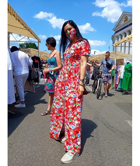Maxi dress with flowers
