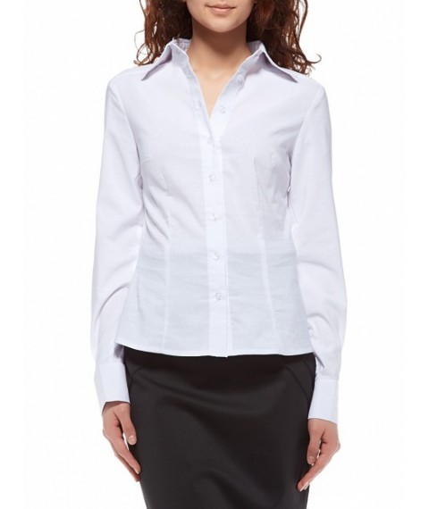 Women's white shirt, classic cut P60k