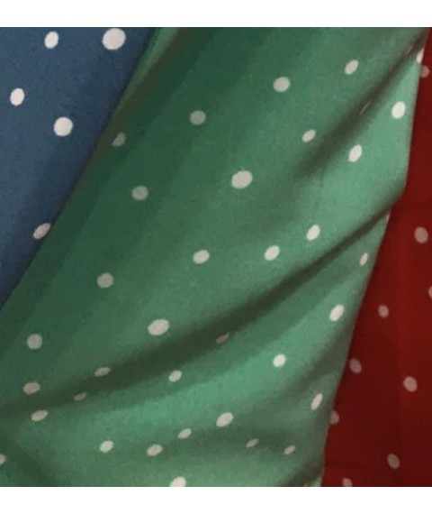Mint polka dot midi dress with elastic