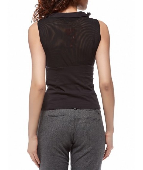 Black blouse with mesh back