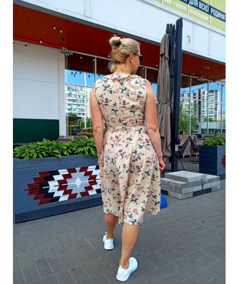 Midi dress with ruffle