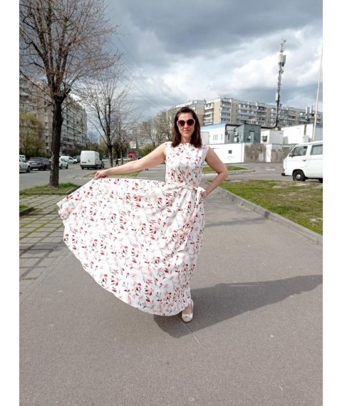 Maxi dress with belt