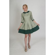 Women's checkered dress made of wool blend P207