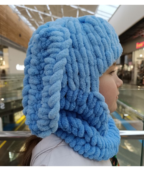 Two-tone blue balaclava