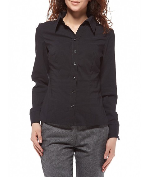 Women's black shirt, classic P60