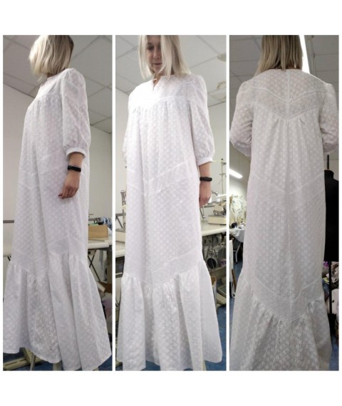 White stitched dress