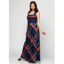 Long maxi sundress in check