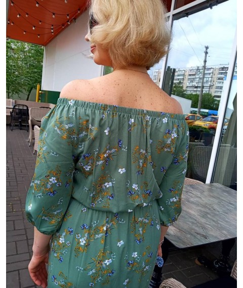 Midi dress with elastic