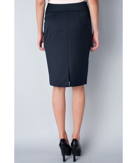 Women's black narrow skirt with pockets У85