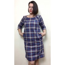 Checkered dress with pockets P246