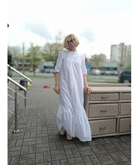 White stitched dress