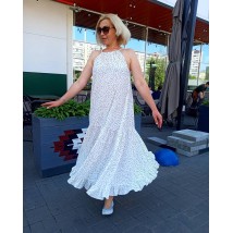 White sundress with polka dots