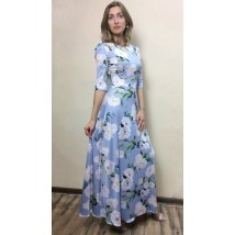 Floor-length dress made of oil-knitted fabric P188