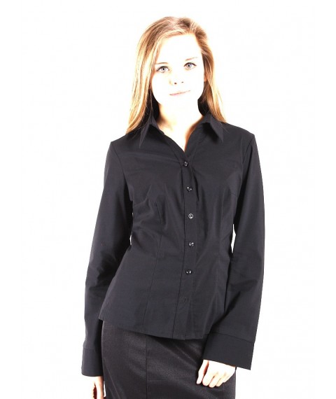 Women's black shirt, classic P60