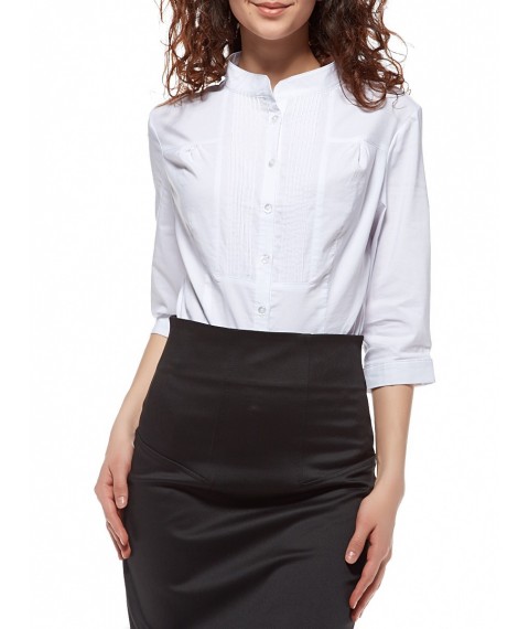 Women's blouse-body 3/4 sleeves, stand-up collar P101