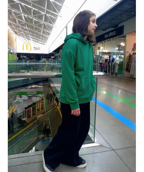 Green loop hoodie