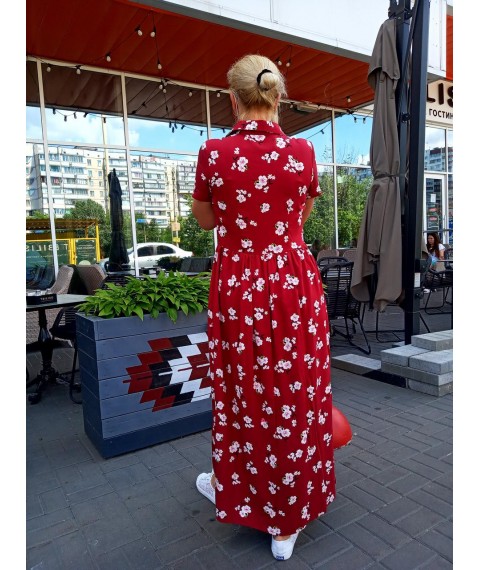 Maxi robe dress with buttons