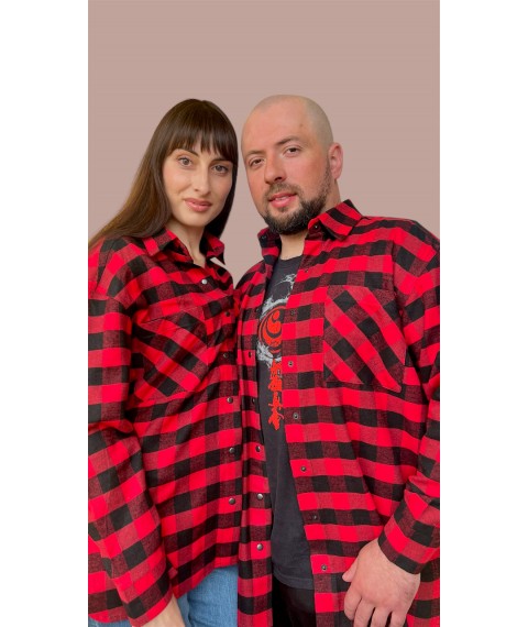 Комплект Family Look сорочки в клітинку для пари