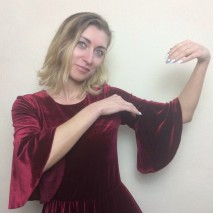 Marsala velor midi dress