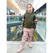 Warm child's suit with fleece