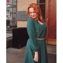 Midi dress with teardrop neckline