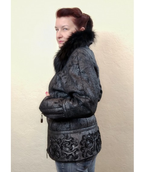 Тепла жіноча куртка з натуральним хутром, Raslov