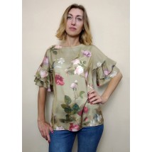 Summer blouse with original sleeve