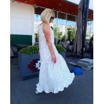 White sundress with polka dots