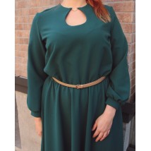 Midi dress with teardrop neckline