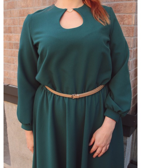Midi dress with teardrop neckline