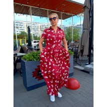 Maxi robe dress with buttons