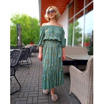 Midi dress with elastic