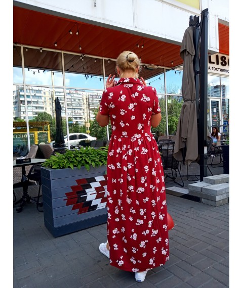 Maxi robe dress with buttons