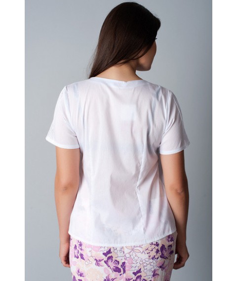 White cambric women's blouse with P98 lace