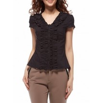 Black blouse "roses"