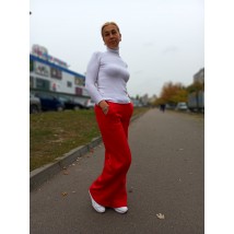 Red palazzo pants