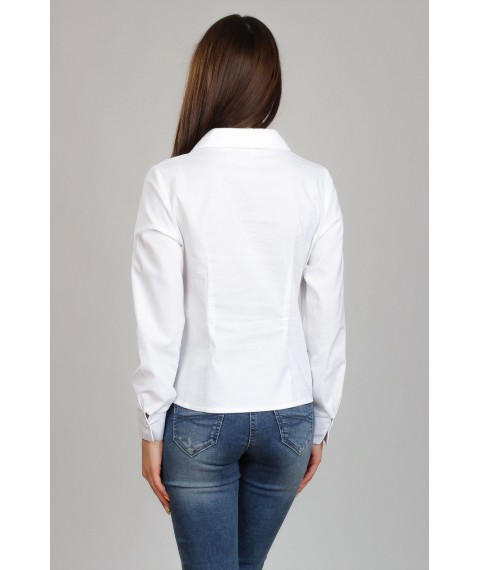 Classic women's shirt with raised seams P48