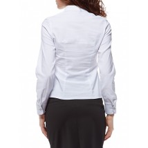Белая женская блузка с декоративной кокеткой Р70