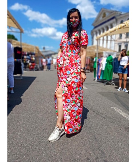 Maxi dress with flowers