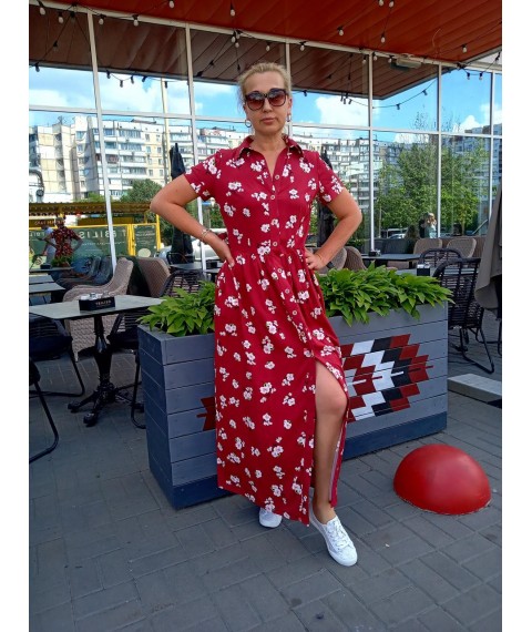 Maxi robe dress with buttons