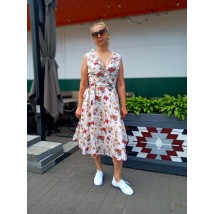Midi dress with ruffle