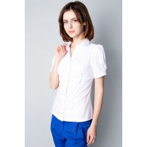 White women's blouse with decorative sleeves Р66