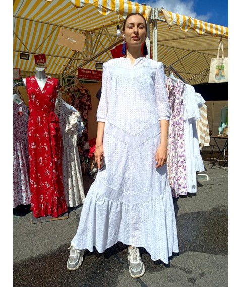 White stitched dress