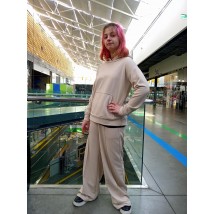 Knitted suit - palazzo pants + hoodie