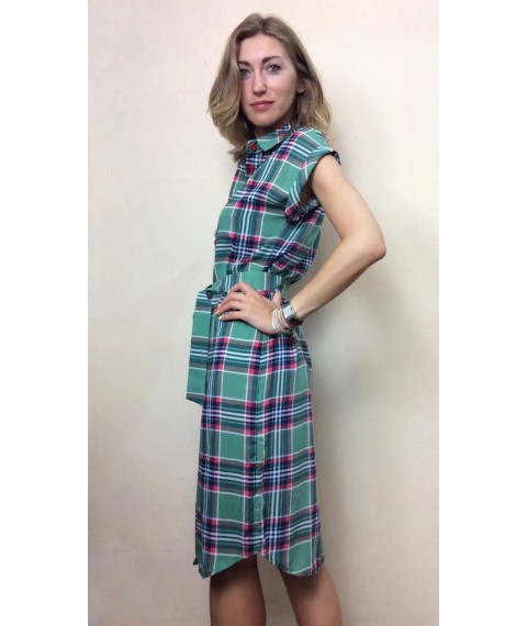 Shirt dress made of staples in a checkered pattern RP110